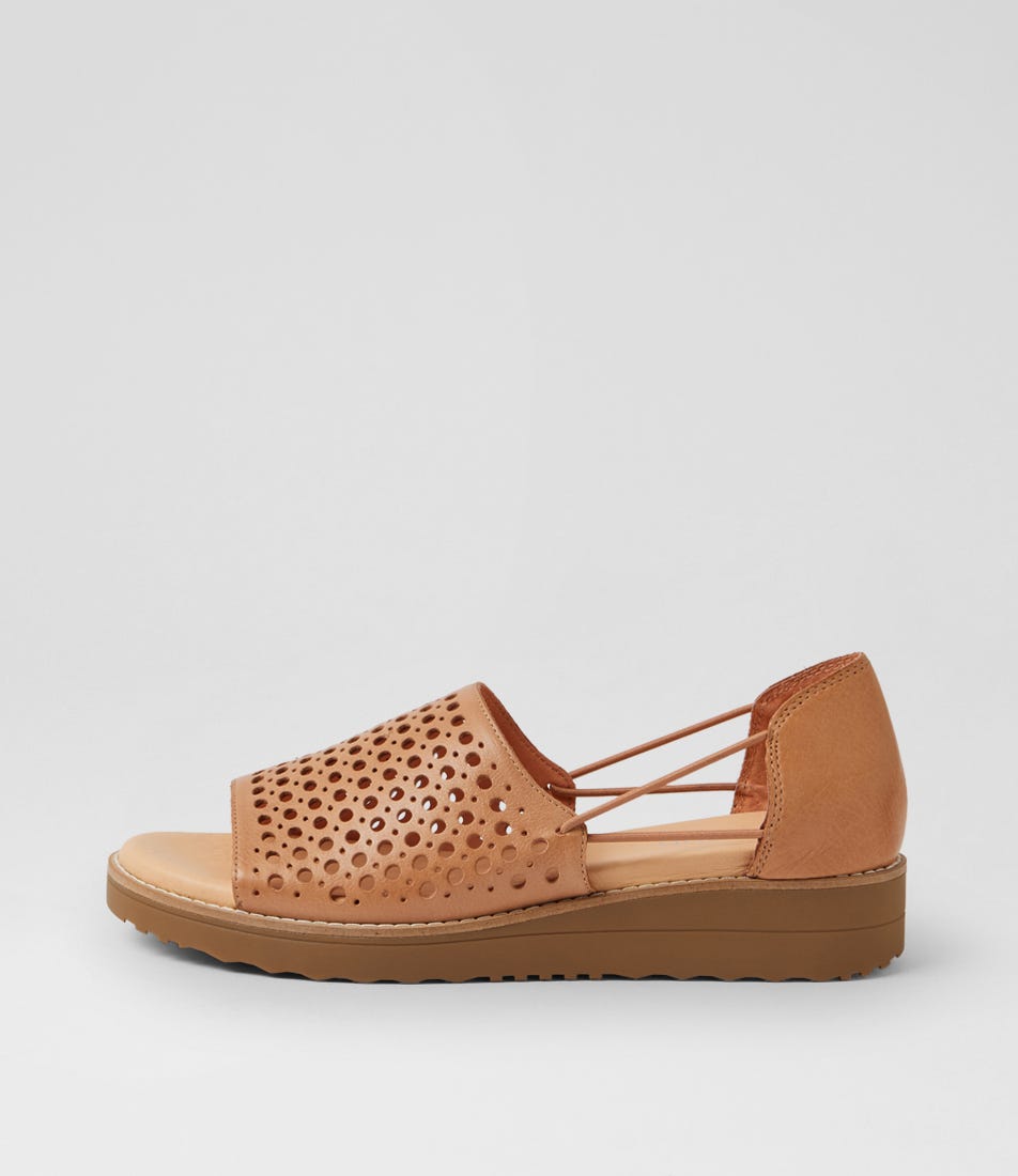 Halare Dark Tan Light Choc Leather Sandals