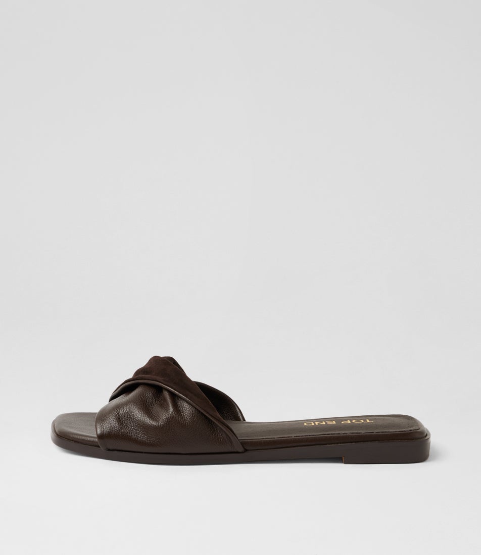 Lockets Choc Leather Suede Sandals Lockets Choc Leather Suede Sandals