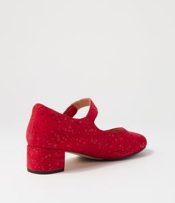 KITTY W ZR RED SPARKLE SUEDE