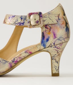 TIMON XW ZR GOLD VINTAGE FLORAL LEATHER