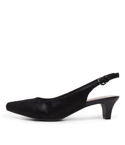 LINDEN2 BLACK METALLIC LEATHER