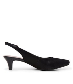 LINDEN2 BLACK METALLIC LEATHER